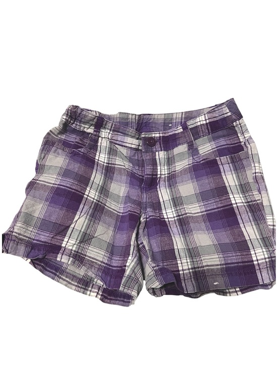 Arizona Jean Company Other - Girls Arizona Purple Plaid adjustable waist Casual Shorts sz 12